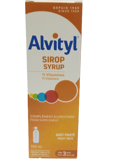 Alvityl Multivitamines sirop buvable avec 11 vitamines (150 m) 